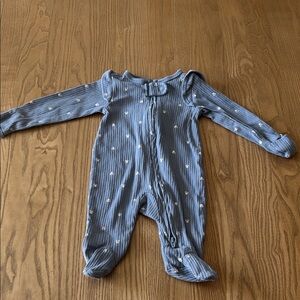 Carter's Blue Floral Footed One Piece